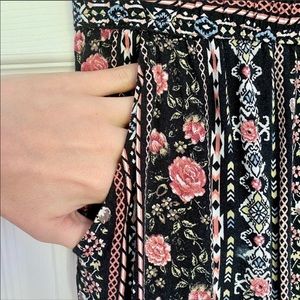 Floral Wide Leg Pants